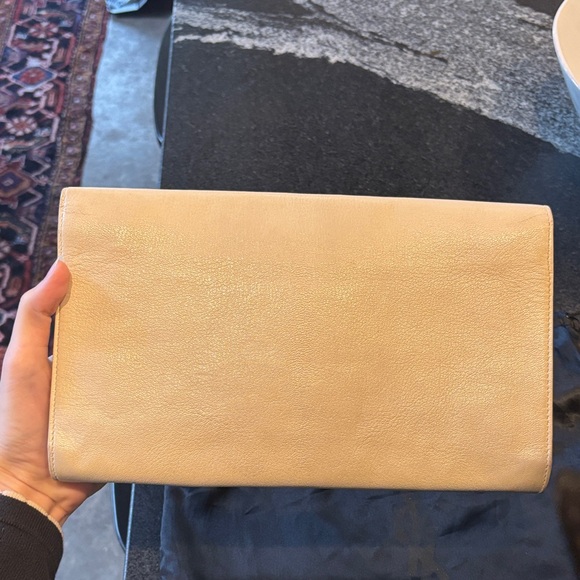 Vintage YSL Beige Cream Clutch - Picture 3 of 5